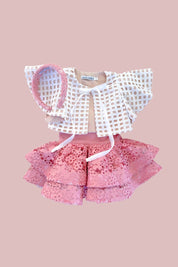 Lumière Wings Cape - Snow White Lattice Lace