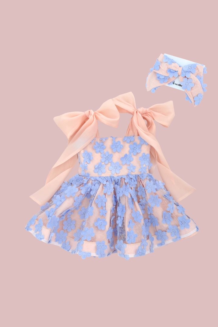 Bow Hair Slide - Periwinkle