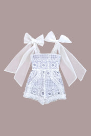 Love Letters Playsuit - Lattice Ribbons - SAMPLE
