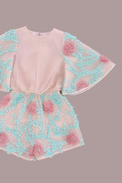 Hear Me Shout Playsuit - Hydrangea Mesh - SAMPLE