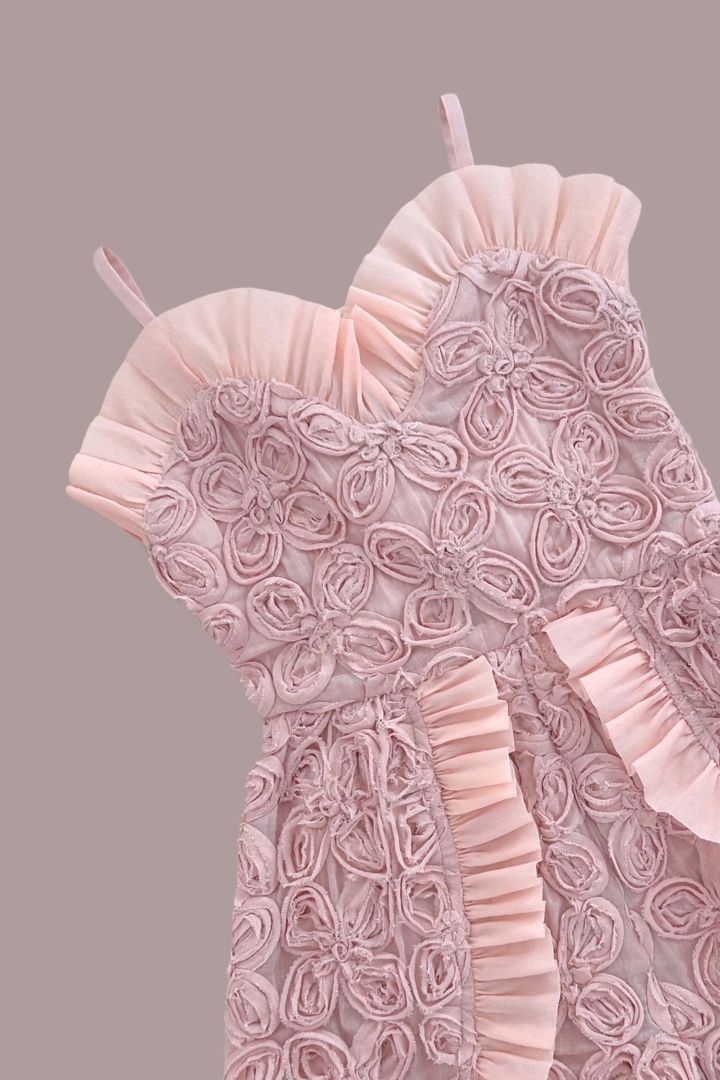 Fireflies Playsuit - Desert Rose Peony Voile - SAMPLE