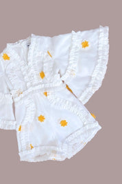 Sweet like a Flower Playsuit - Polka Daisy - SAMPLE