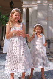 Whispering Wishes Dress - Snow White Lattice Lace