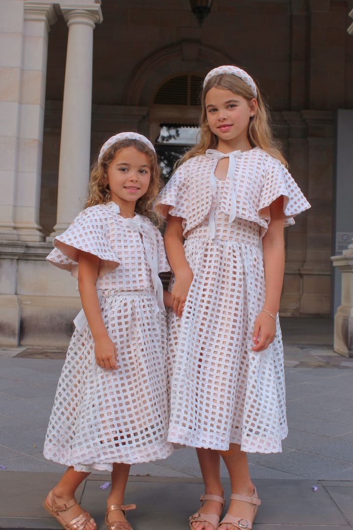 Whispering Wishes Dress - Snow White Lattice Lace – Chloé and Amélie