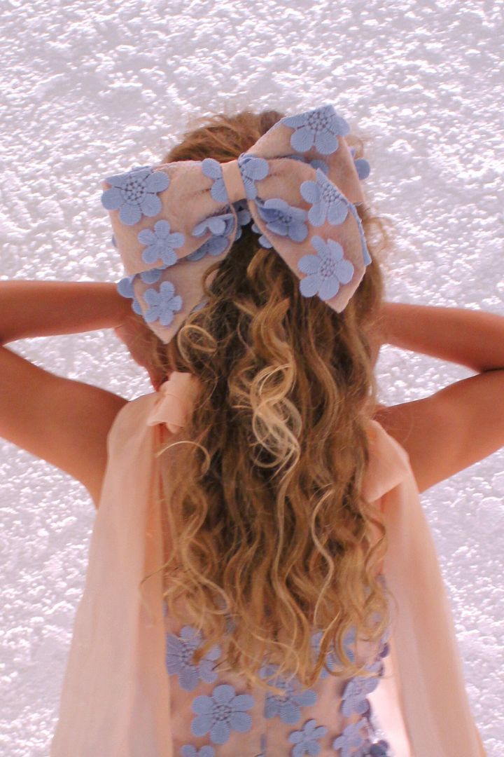Bow Hair Slide - Periwinkle