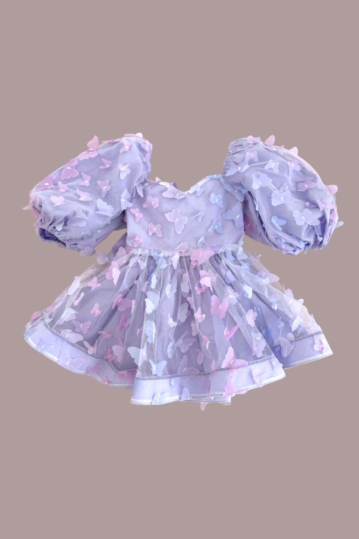 Among the Wildflowers Dress - Lilac Butterflies - SAMPLE