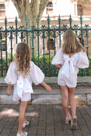 Cloud Nine Playsuit - Snow White Lattice Lace