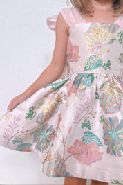 Come What May Dress - Flora Jacquard