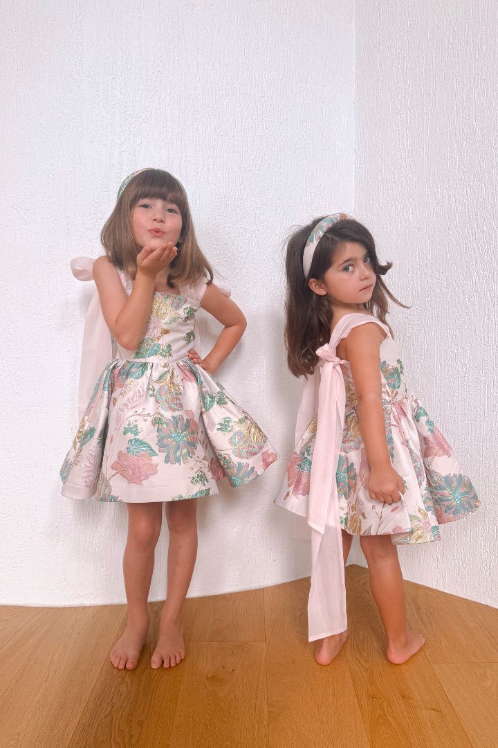 Come What May Dress - Flora Jacquard