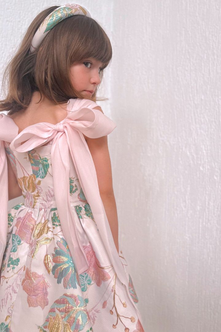 Come What May Dress - Flora Jacquard