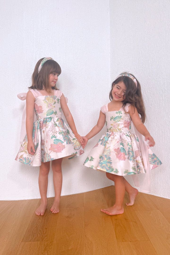 Come What May Dress - Flora Jacquard