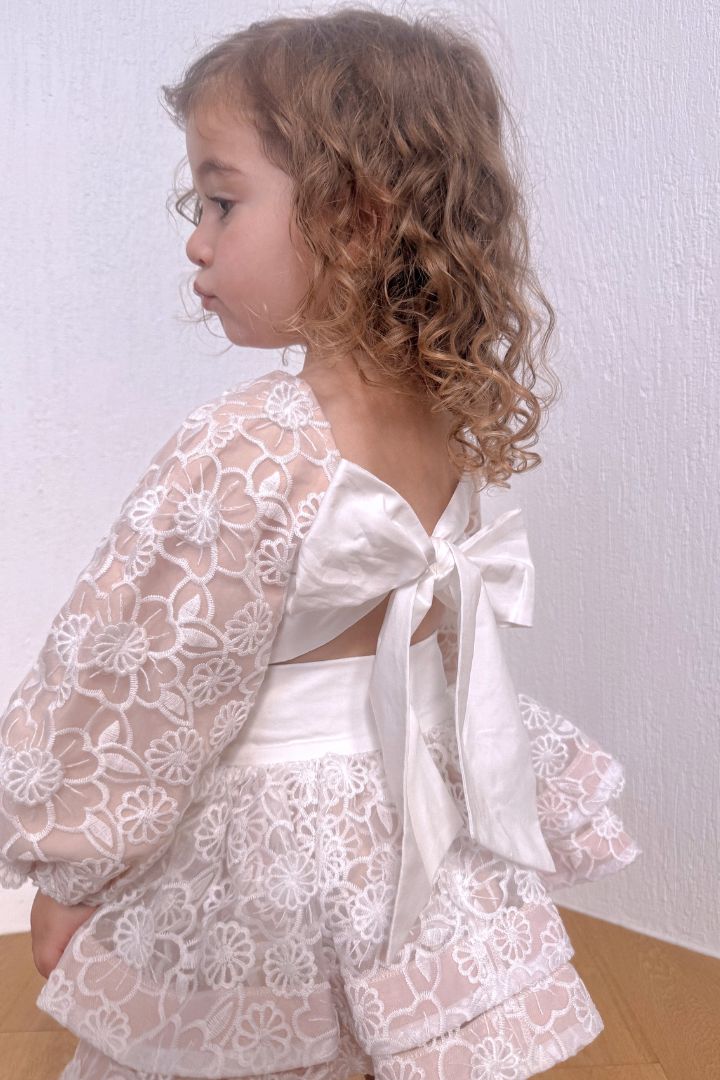 STYLE SET: Celestial Top & in Bloom Skirt Set - Snow White Botanica