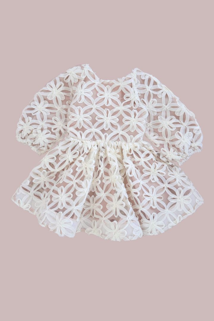 Forever More Dress - Ivory Rose Floral Ribbons