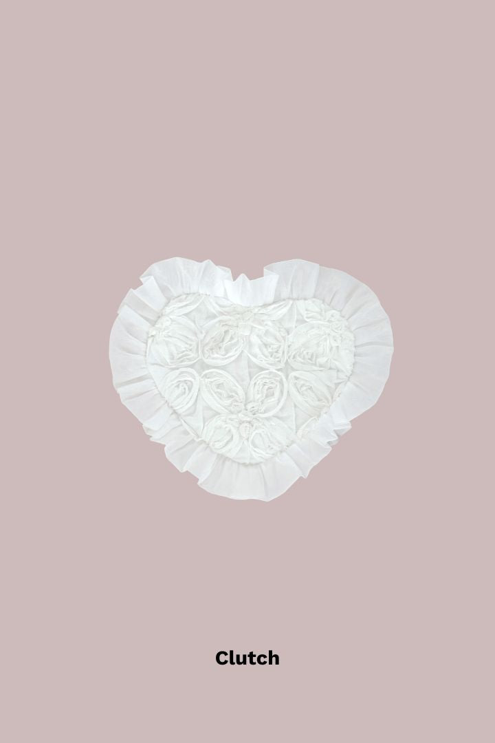 I Heart YOU Bag - Snow White Peony Voile