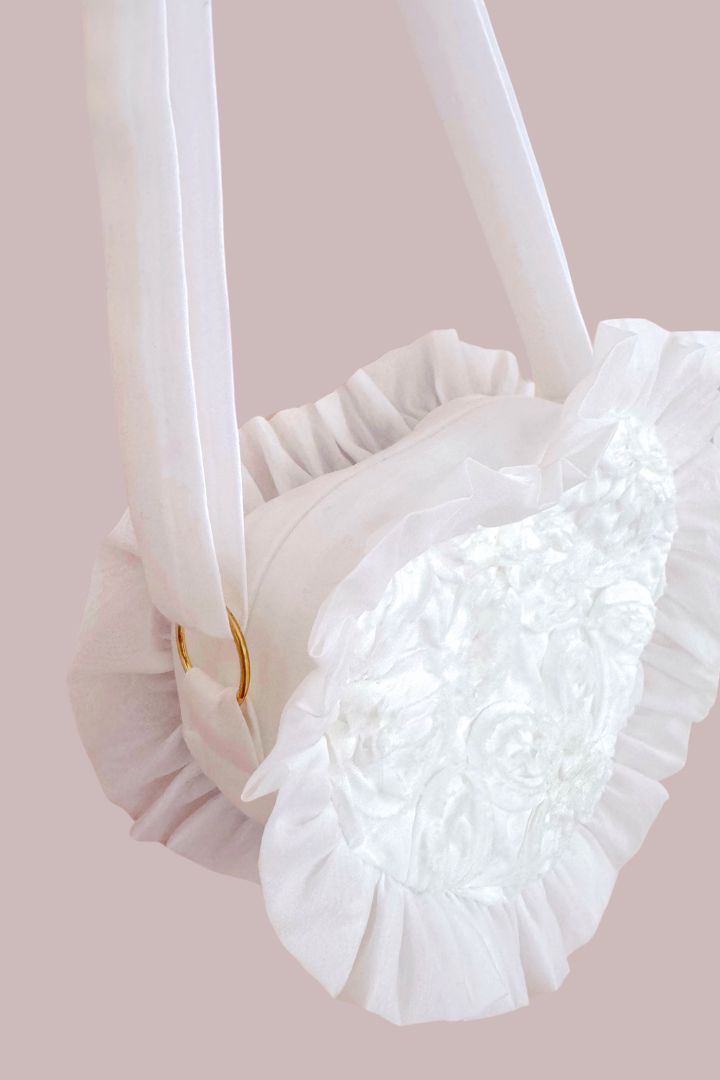 I Heart YOU Bag - Snow White Peony Voile