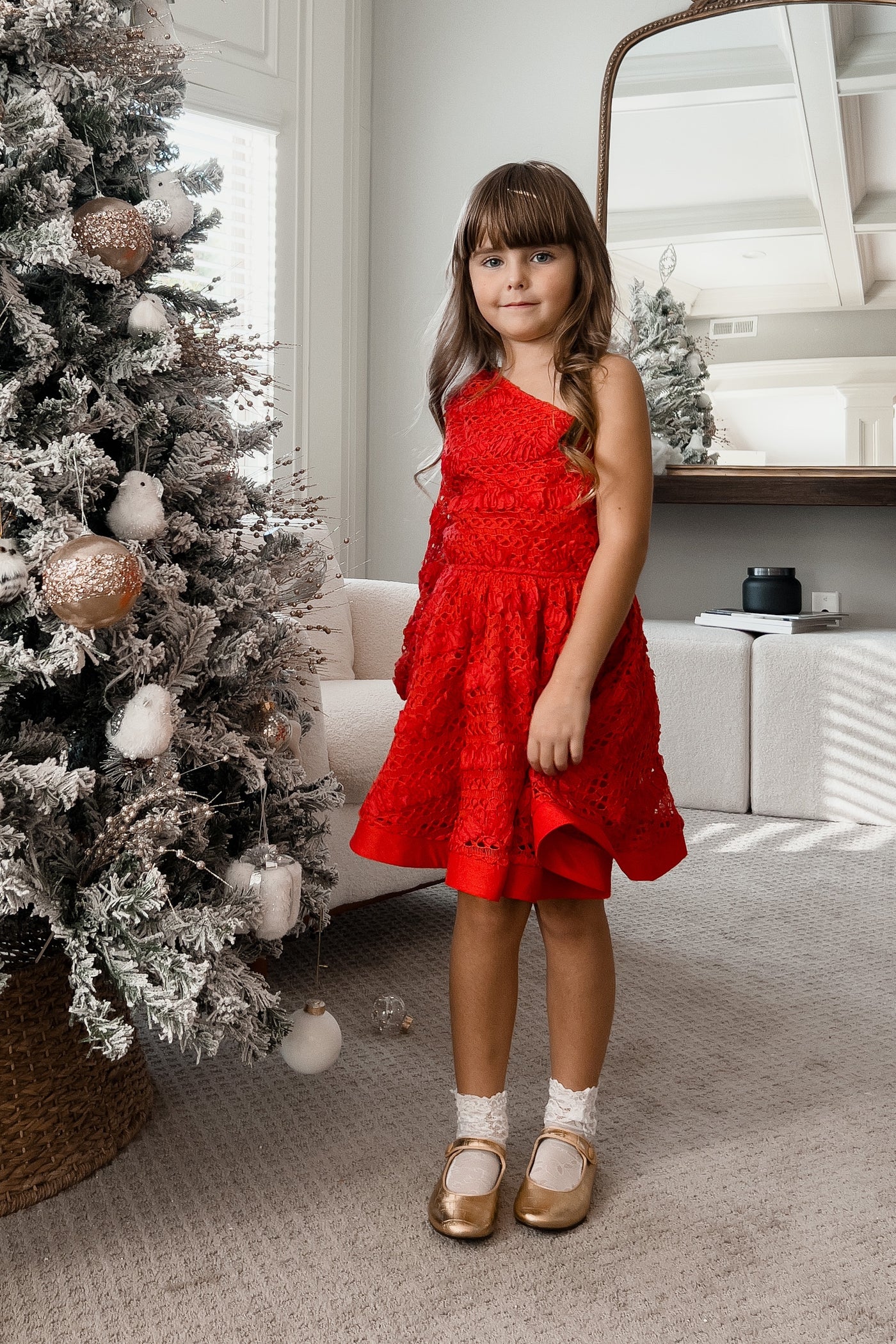 Meant for Me Dress - Scarlet Lattice Lace