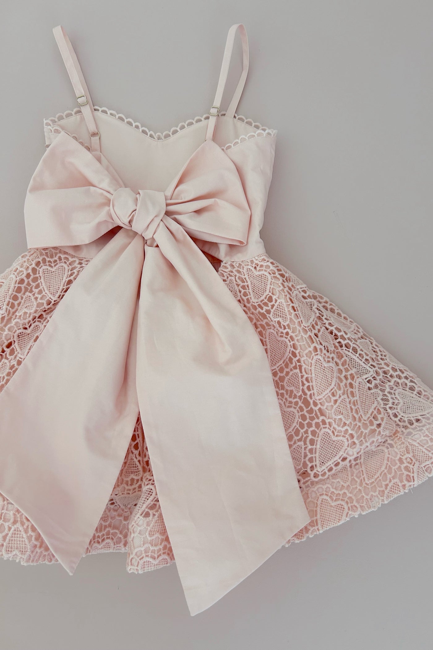 How Sweet It Is Dress - Ballet Pink Hearts Lace