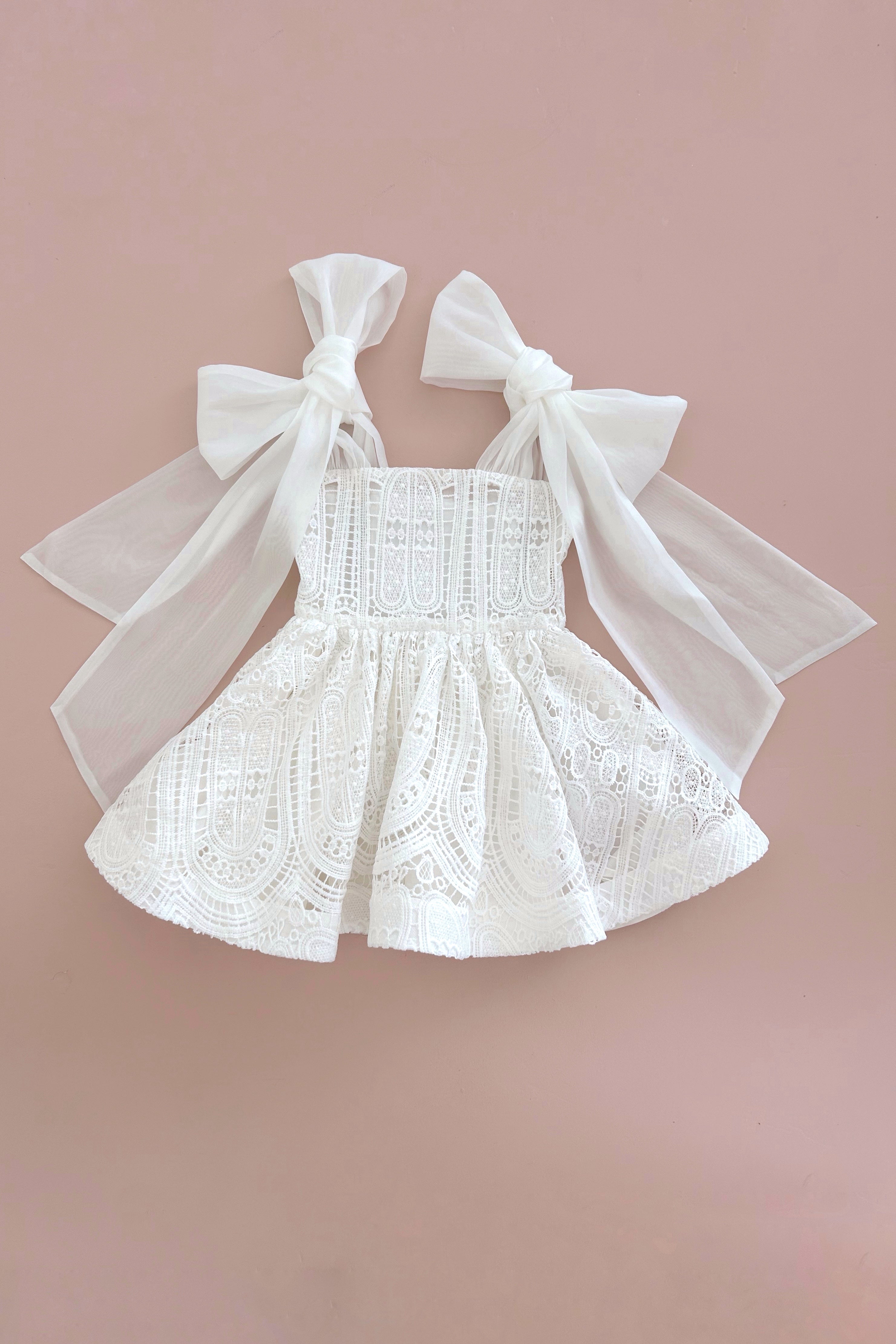 Chloé and Amélie クロエアンドアメリ　ドレス　ワンピース　6M Dream Weaver Dress - Lattice Roses – Chloé and Amélie