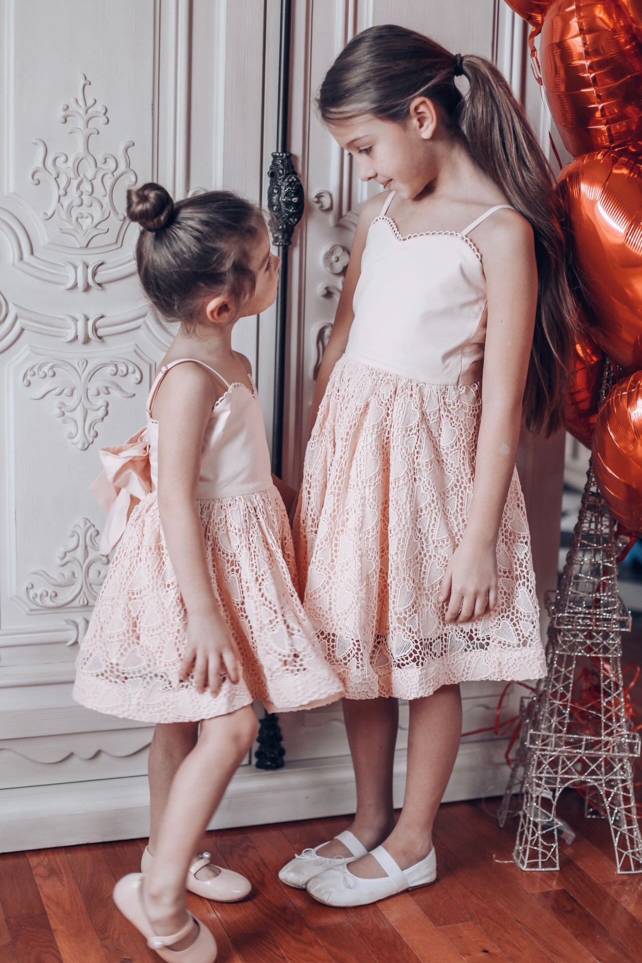 How Sweet It Is Dress - Ballet Pink Hearts Lace – Chloé and Amélie