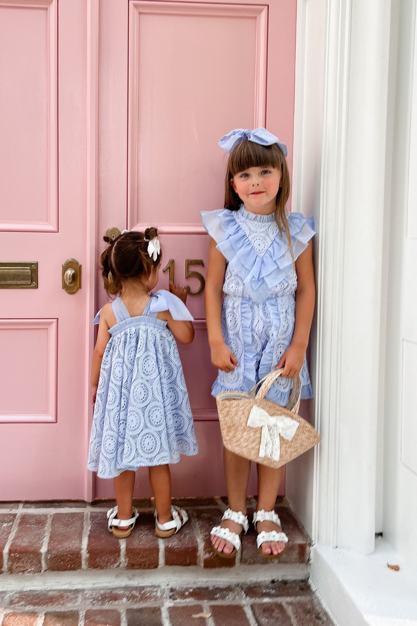 In The Meadows Dress - Powder Blue Doily Lace