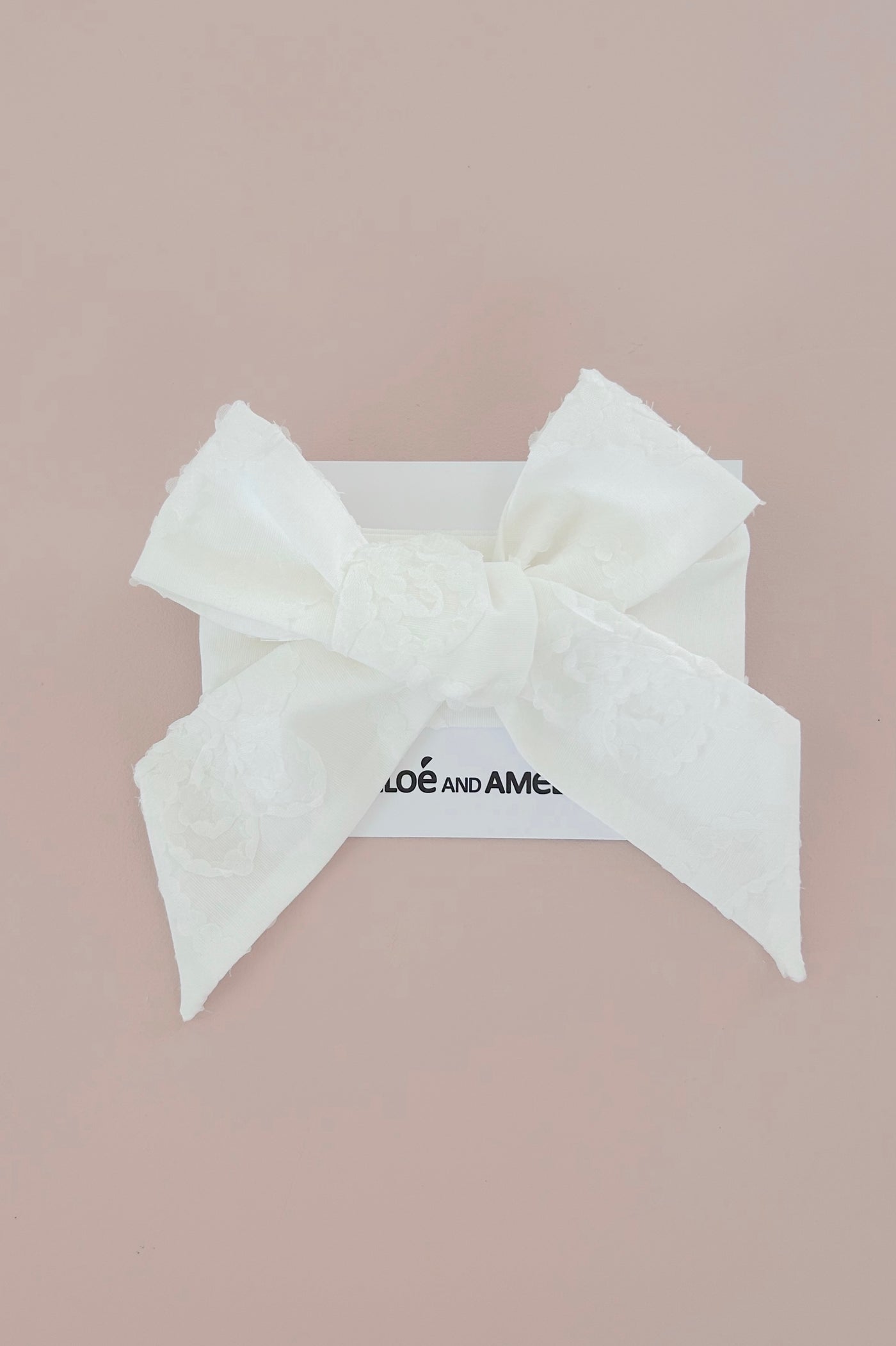 3 N 1 Bow Headband, Waist Sash & Neck Scarf - White Camellia