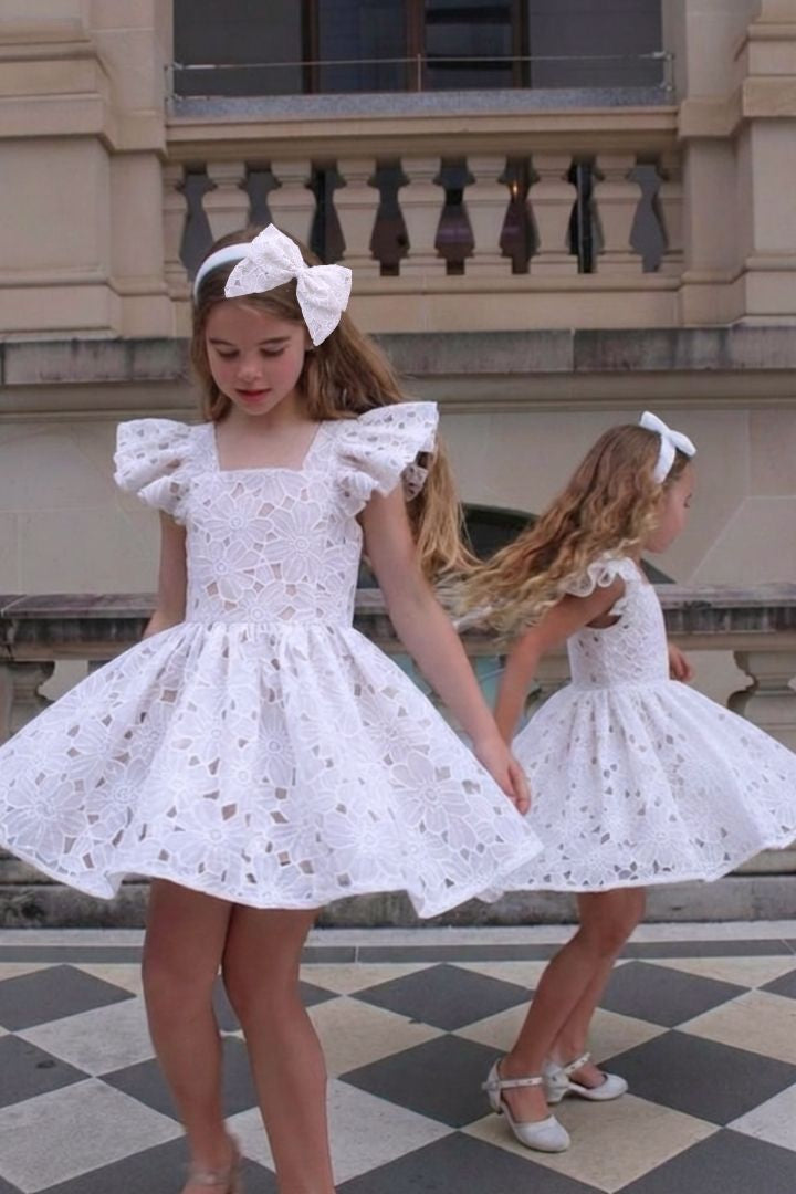 See You Flutter Dress - Snow White Magnolia Lace