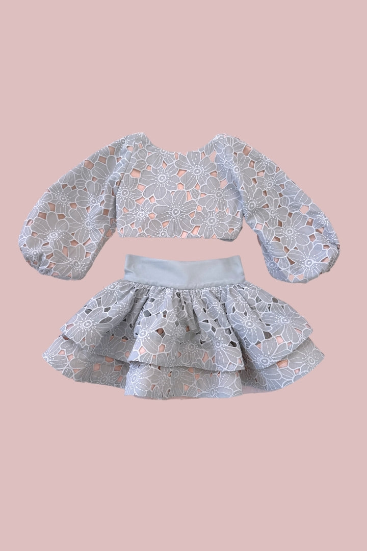 STYLE SET: Celestial Top & in Bloom Skirt Set - Magnolia Lace Sage