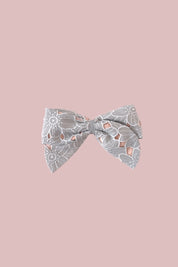 Bow Hair Slide - Magnolia Lace Sage