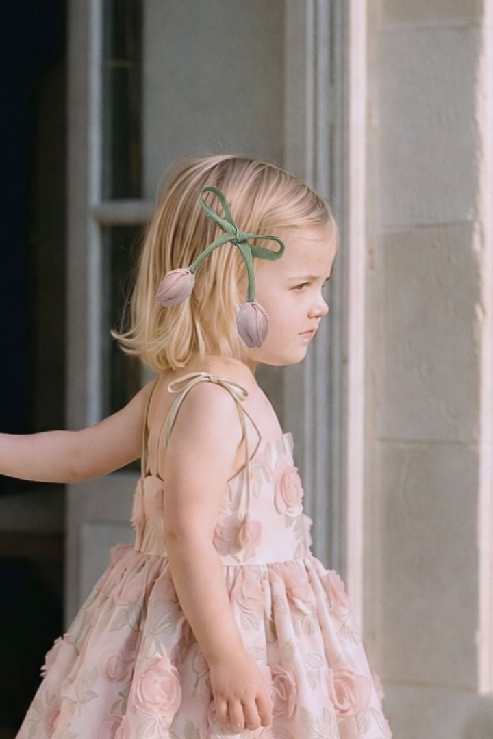 Bow Hair Slide - Tulip Vine