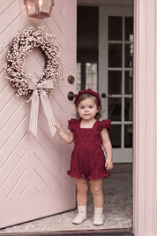 Berry Bloom Playsuit - Cherry Blossom Broderie