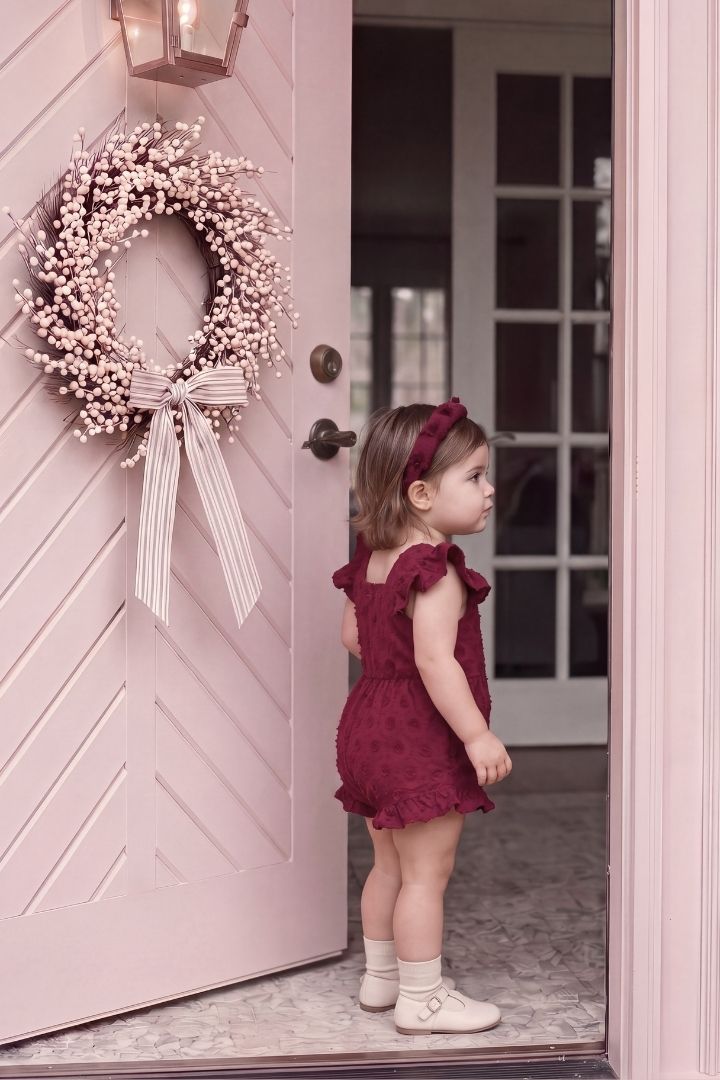 Berry Bloom Playsuit - Cherry Blossom Broderie