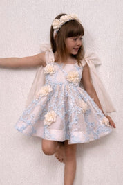 Come What May Dress - Carnations Mesh