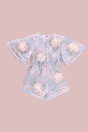 Hear Me Shout Playsuit - Carnations Mesh