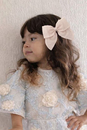 Bow Hair Slide - Ivory