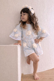 Hear Me Shout Playsuit - Carnations Mesh