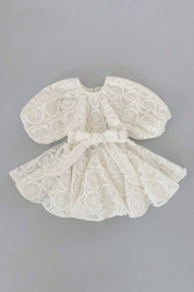 3 N 1 Bow Headband, Waist Sash & Neck Scarf - Doily Lace - Chloé and Amélie