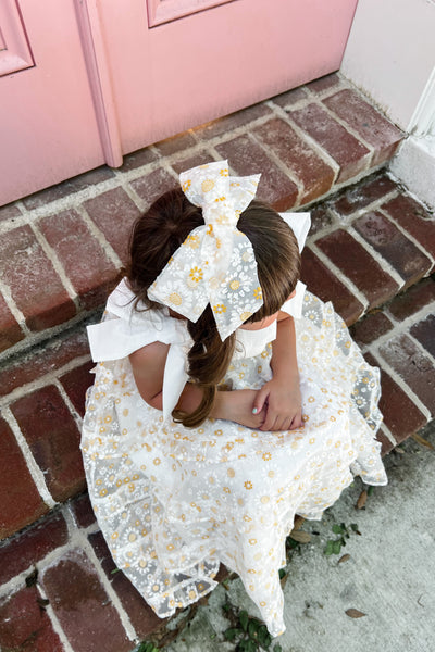 3 N 1 Bow Headband, Waist Sash & Neck Scarf - Daisy Fields