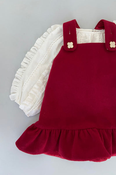 In The Sky Pinafore Dress - Cherry Bloom