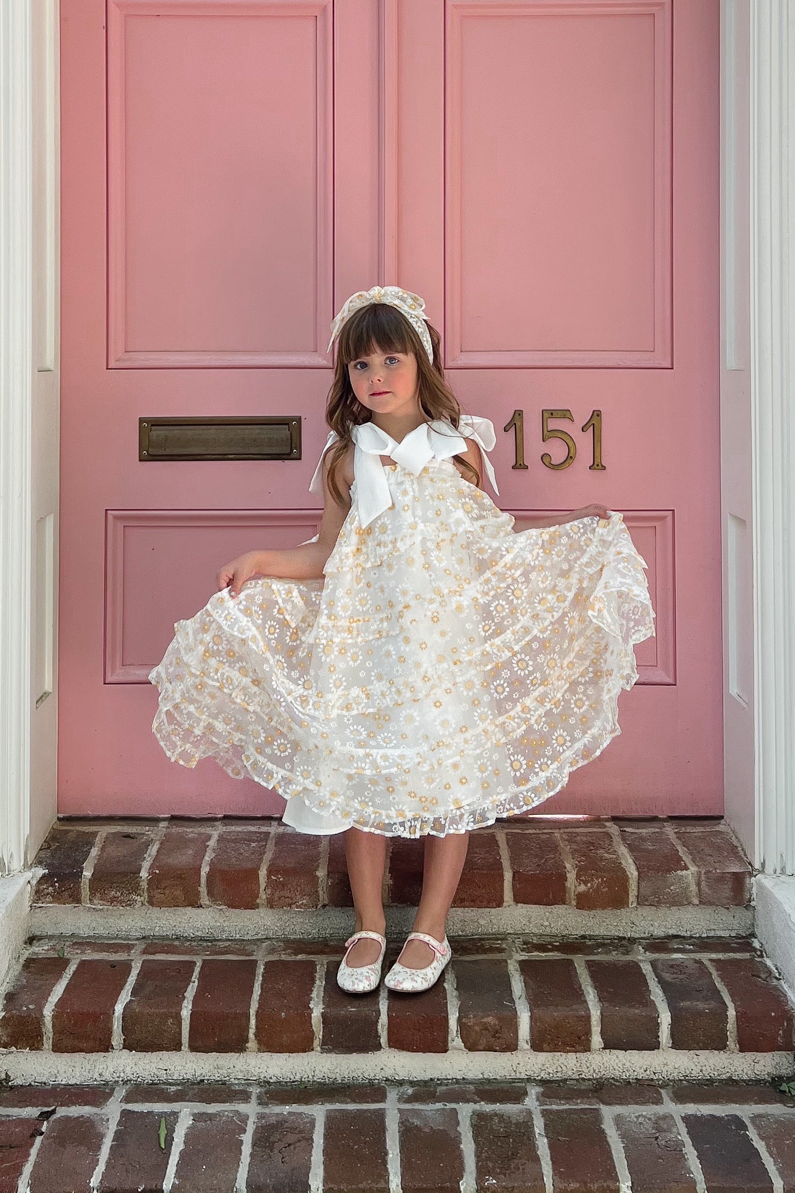 3 N 1 Bow Headband, Waist Sash & Neck Scarf - Daisy Fields