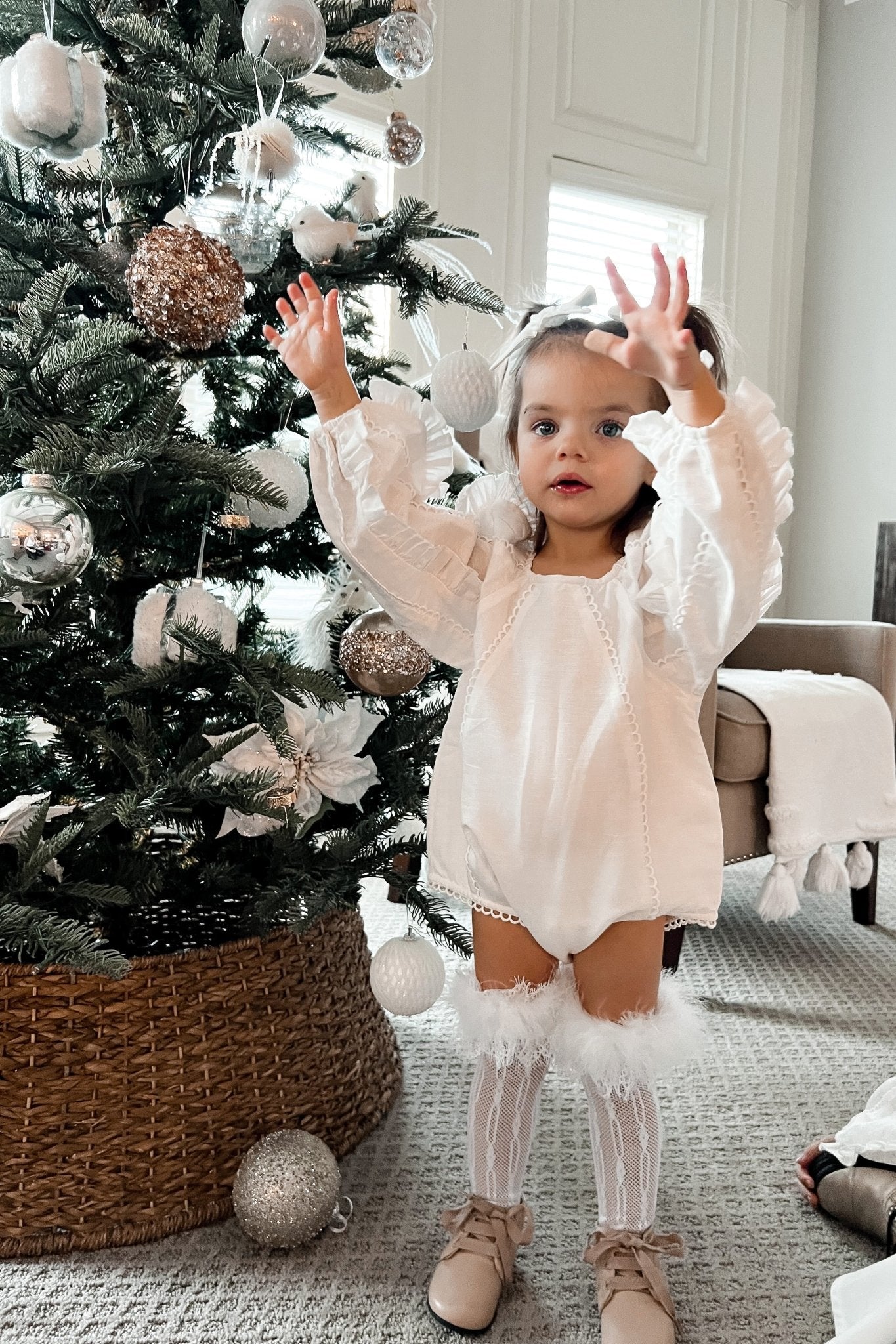 A Daisy A Day Playsuit - Antique White - Chloé and Amélie