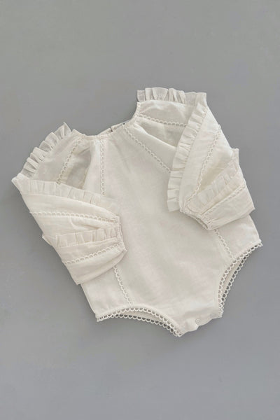 A Daisy A Day Playsuit - Antique White - Chloé and Amélie