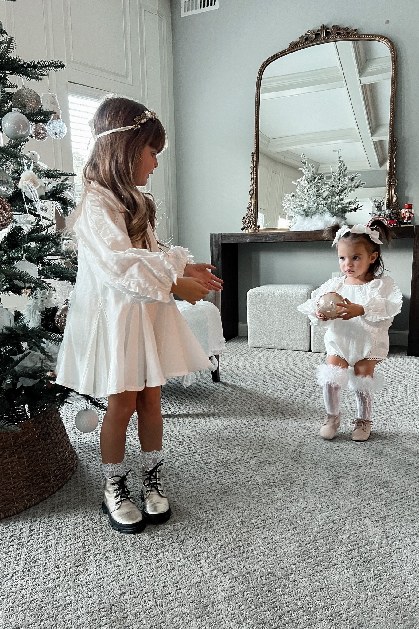 A Daisy A Day Playsuit - Antique White - Chloé and Amélie