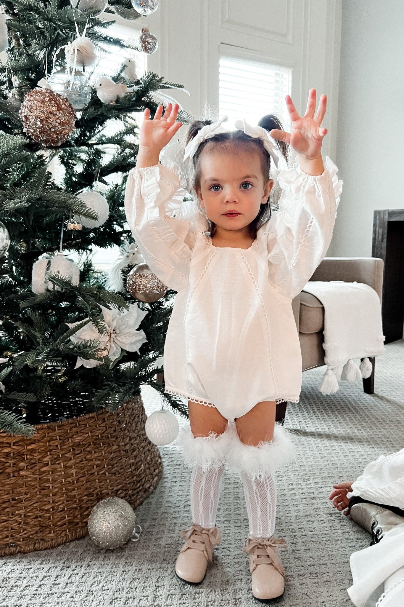 A Daisy A Day Playsuit - Antique White - Chloé and Amélie