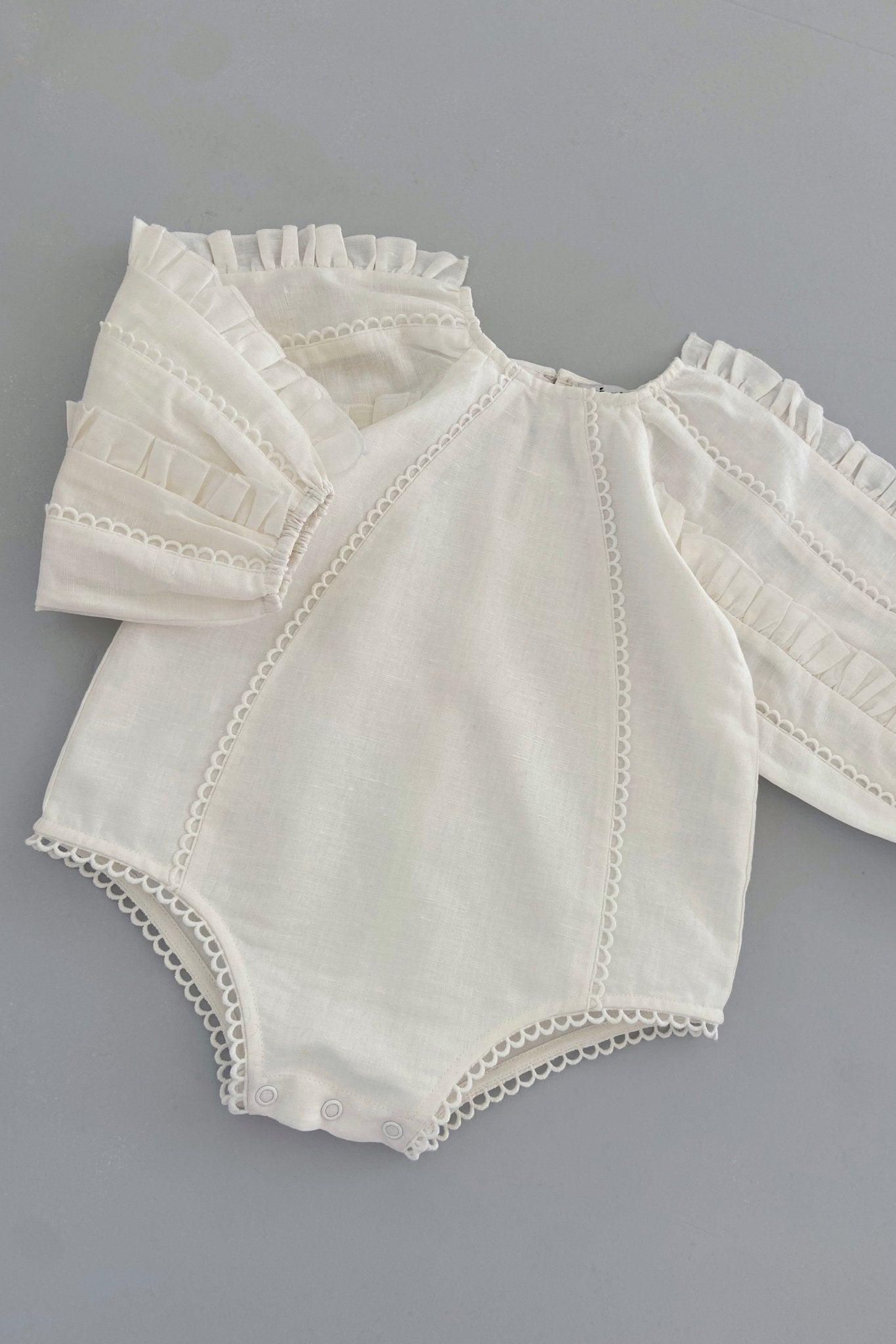 A Daisy A Day Playsuit - Antique White - Chloé and Amélie