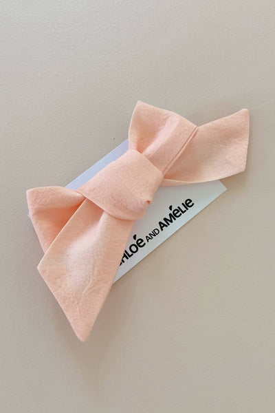 Bow Hair Accessory - Blush - Chloé and Amélie