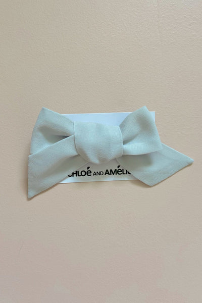 Bow Hair Accessory - Dove Grey Chiffon - Chloé and Amélie