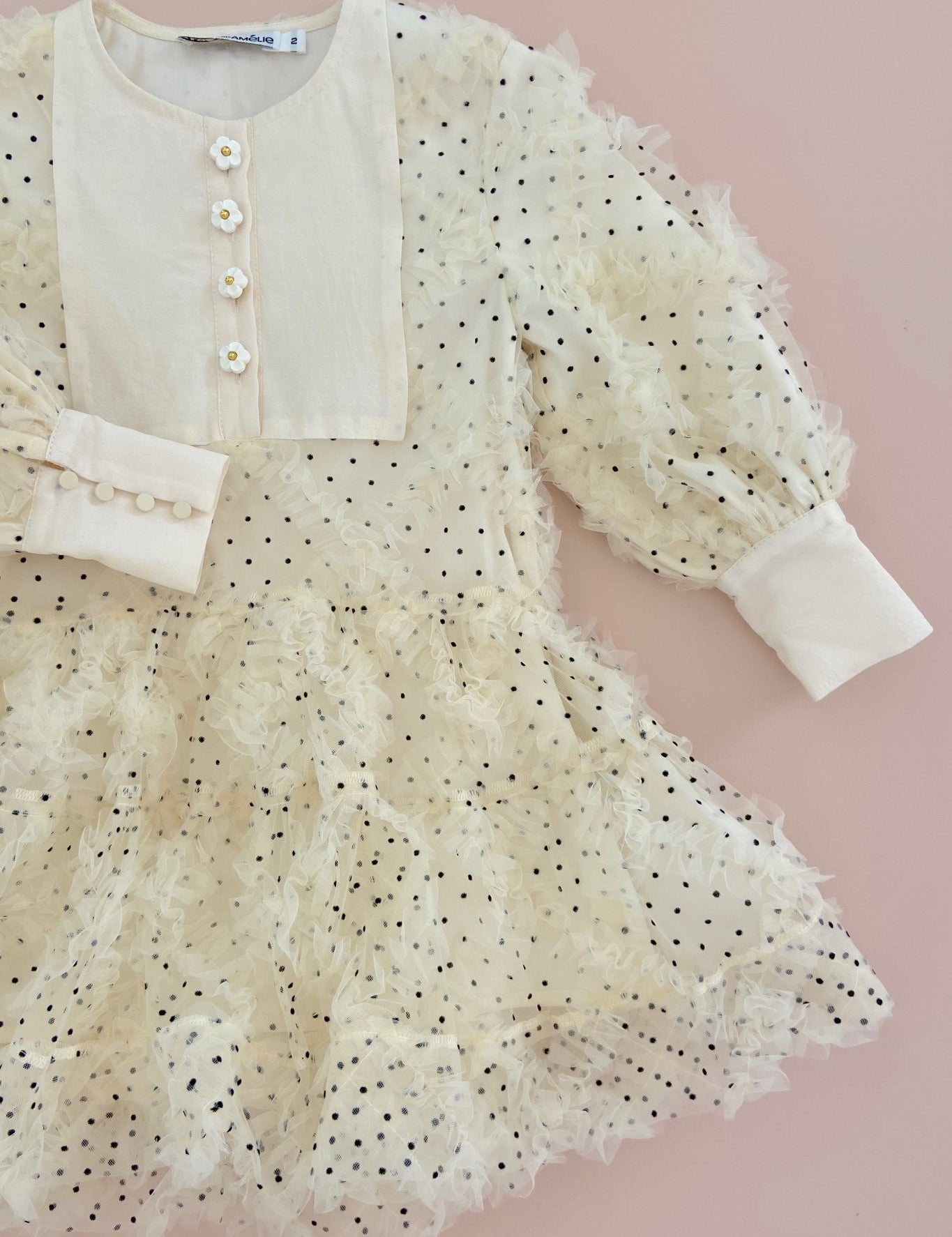 Heart of Gold Dress - Ruffle Spot Tulle - SAMPLE - Chloé and Amélie