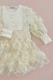 Heart of Gold Dress - Ruffle Spot Tulle - SAMPLE - Chloé and Amélie