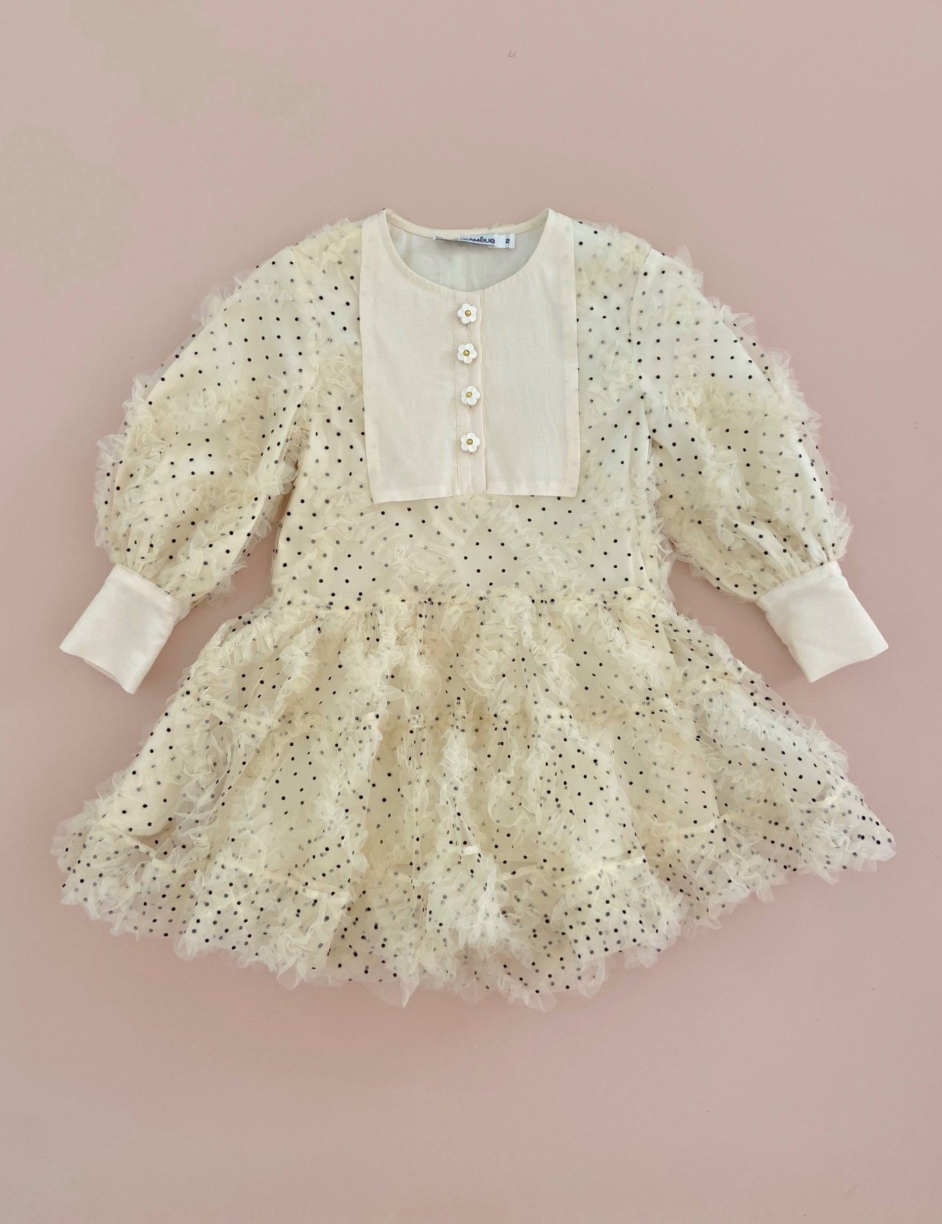 Heart of Gold Dress - Ruffle Spot Tulle - SAMPLE - Chloé and Amélie