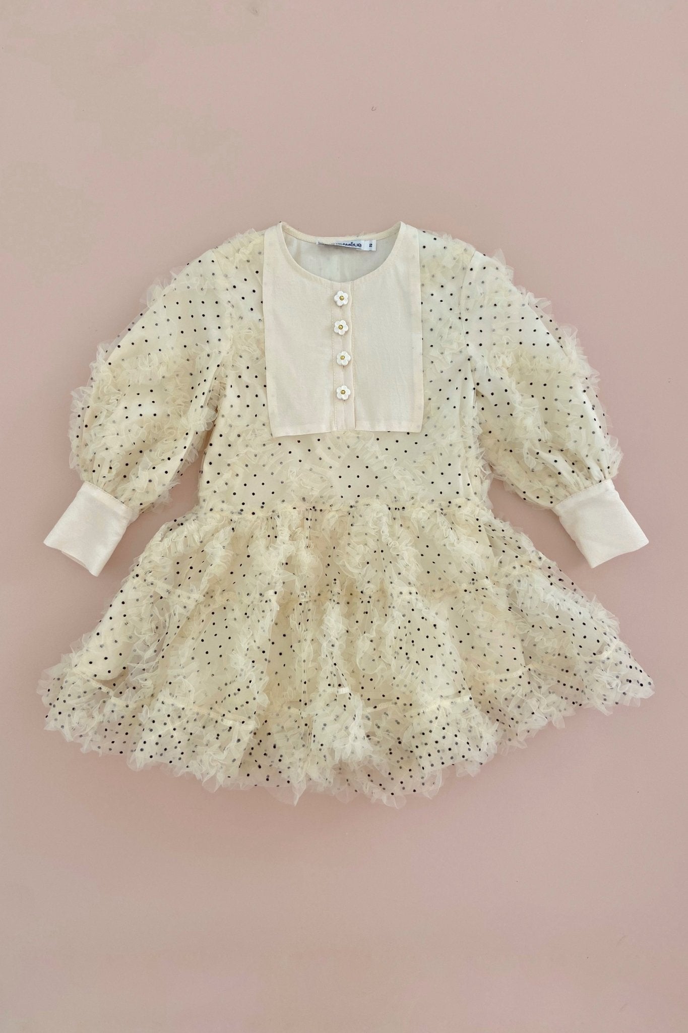 Heart of Gold Dress - Ruffle Spot Tulle - SAMPLE - Chloé and Amélie